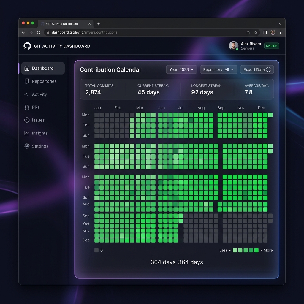 GitHub Heatmap UI